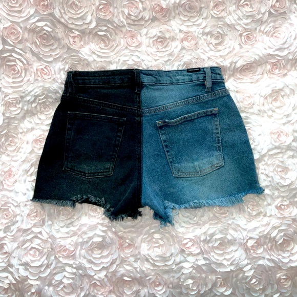 ALMOST FAMOUS 🍁 Black/Denim shorts - Picture 3 of 5